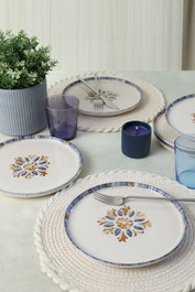 Hermia Juego de 6 Platos para Postres de 22 cm Multicolor